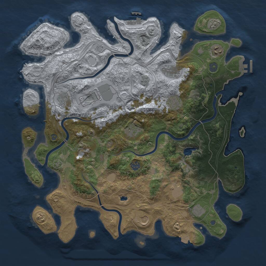 Rust Map: Procedural Map, Size: 4250, Seed: 110226, 17 Monuments