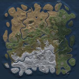 Thumbnail Rust Map: Procedural Map, Size: 5000, Seed: 4836924, 19 Monuments