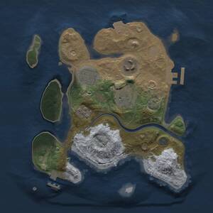Thumbnail Rust Map: Procedural Map, Size: 2500, Seed: 342324, 11 Monuments