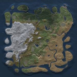 Thumbnail Rust Map: Procedural Map, Size: 4500, Seed: 2102764996, 19 Monuments