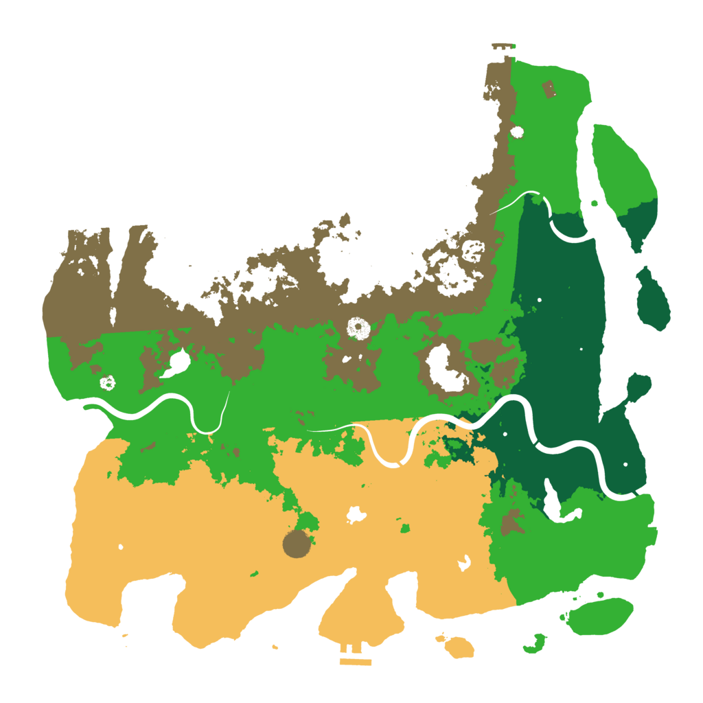 Biome Rust Map: Procedural Map, Size: 4500, Seed: 58378216
