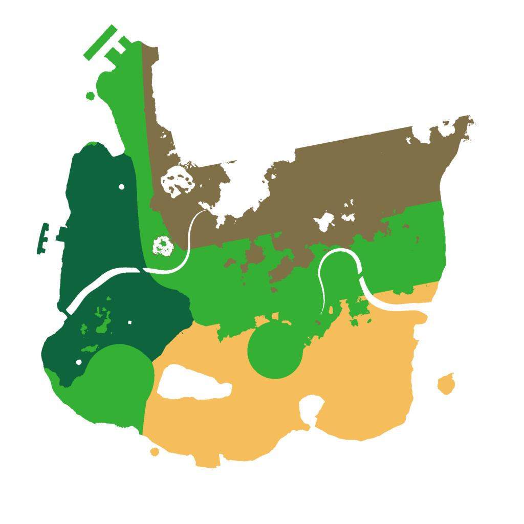 Biome Rust Map: Procedural Map, Size: 2500, Seed: 838046690