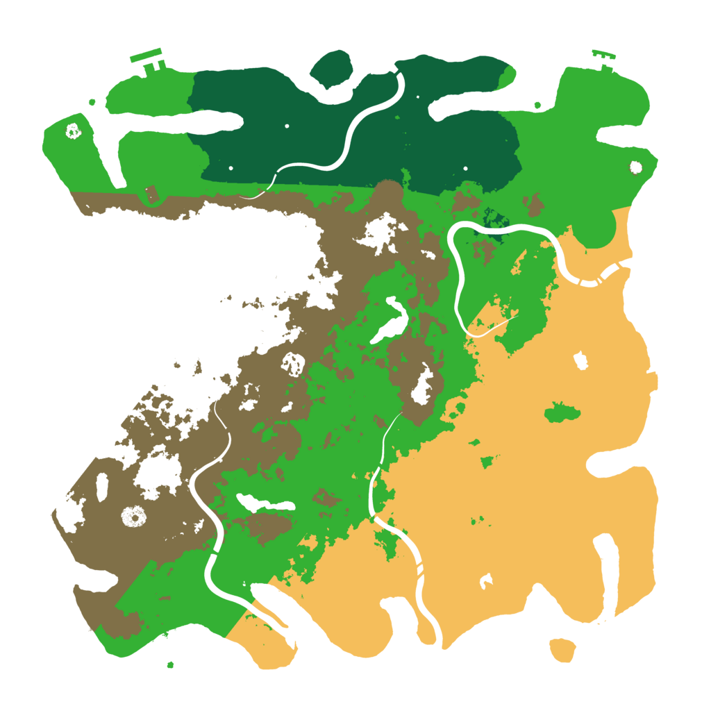 Biome Rust Map: Procedural Map, Size: 4500, Seed: 1158910588