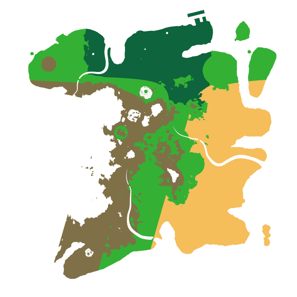 Biome Rust Map: Procedural Map, Size: 3500, Seed: 943512430