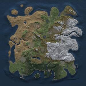 Thumbnail Rust Map: Procedural Map, Size: 4000, Seed: 2128384398, 18 Monuments