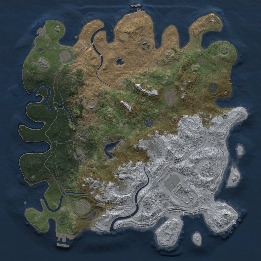Rust Map: Procedural Map, Size: 4250, Seed: 167999, 19 Monuments