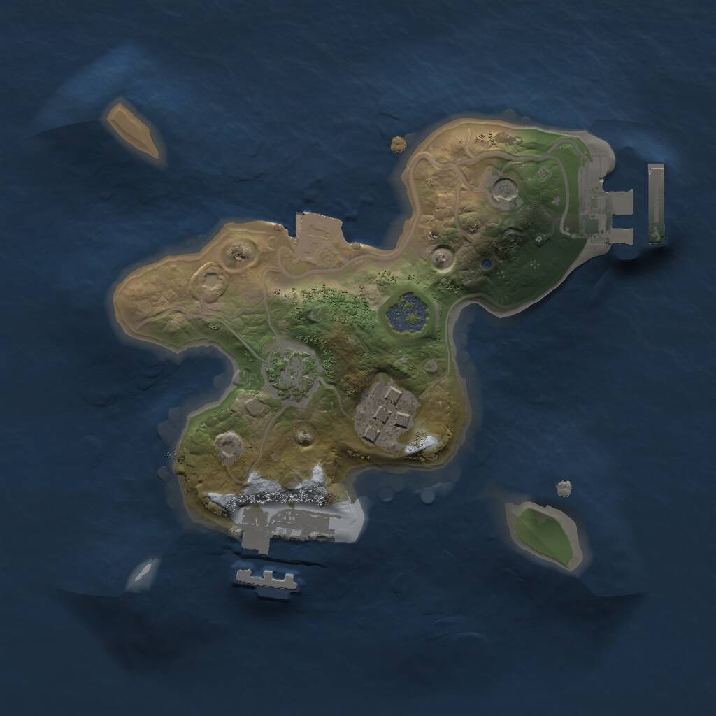 Rust Map: Procedural Map, Size: 1800, Seed: 1394497036, 8 Monuments