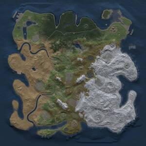 Thumbnail Rust Map: Procedural Map, Size: 4000, Seed: 652316008, 16 Monuments
