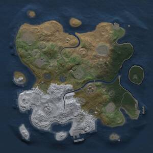 Thumbnail Rust Map: Procedural Map, Size: 3200, Seed: 2129539613, 16 Monuments