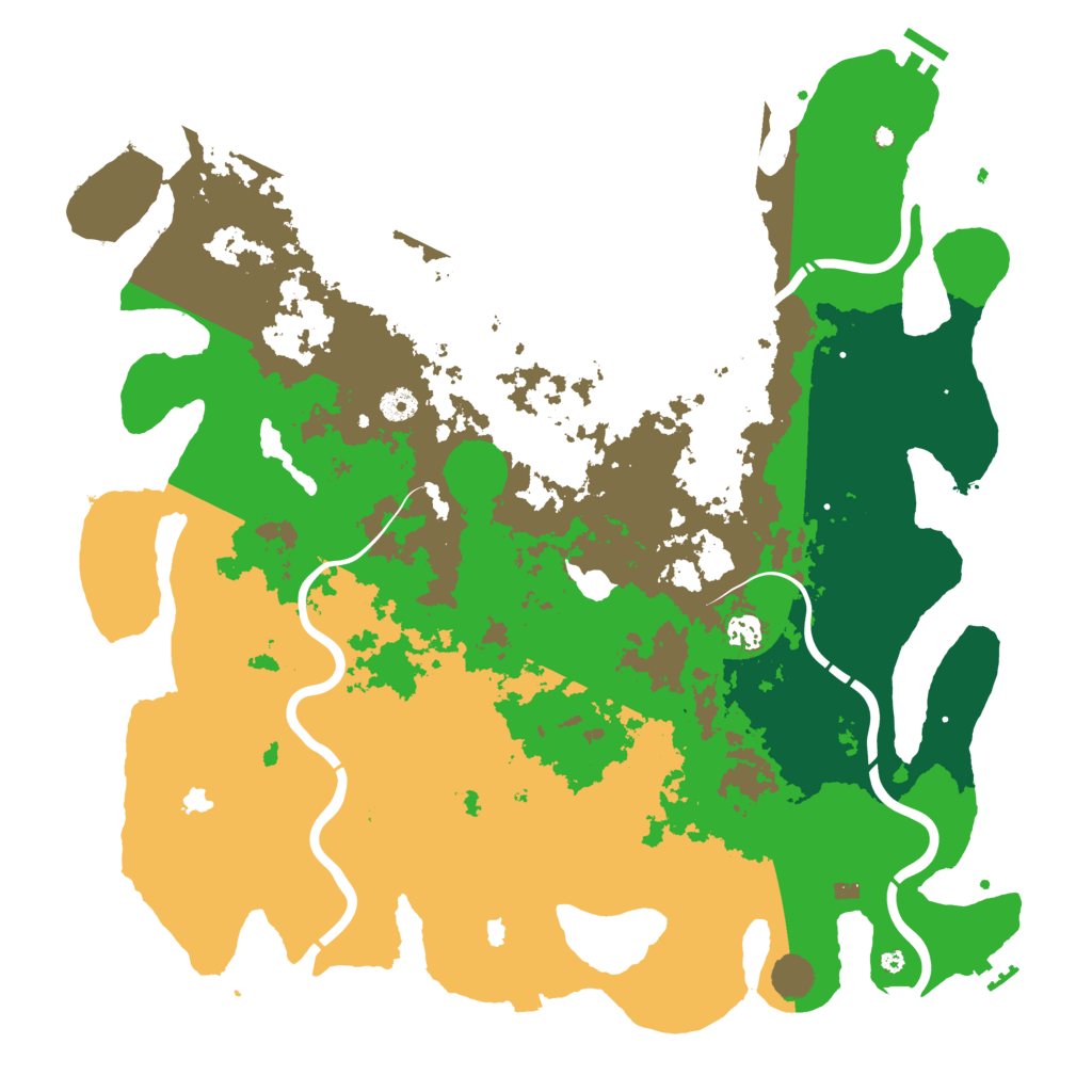 Biome Rust Map: Procedural Map, Size: 4600, Seed: 1494451978