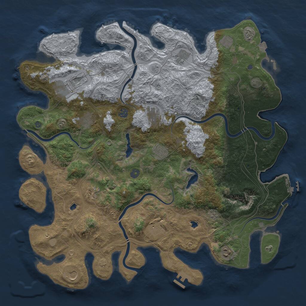 Rust Map: Procedural Map, Size: 4750, Seed: 938220579, 19 Monuments