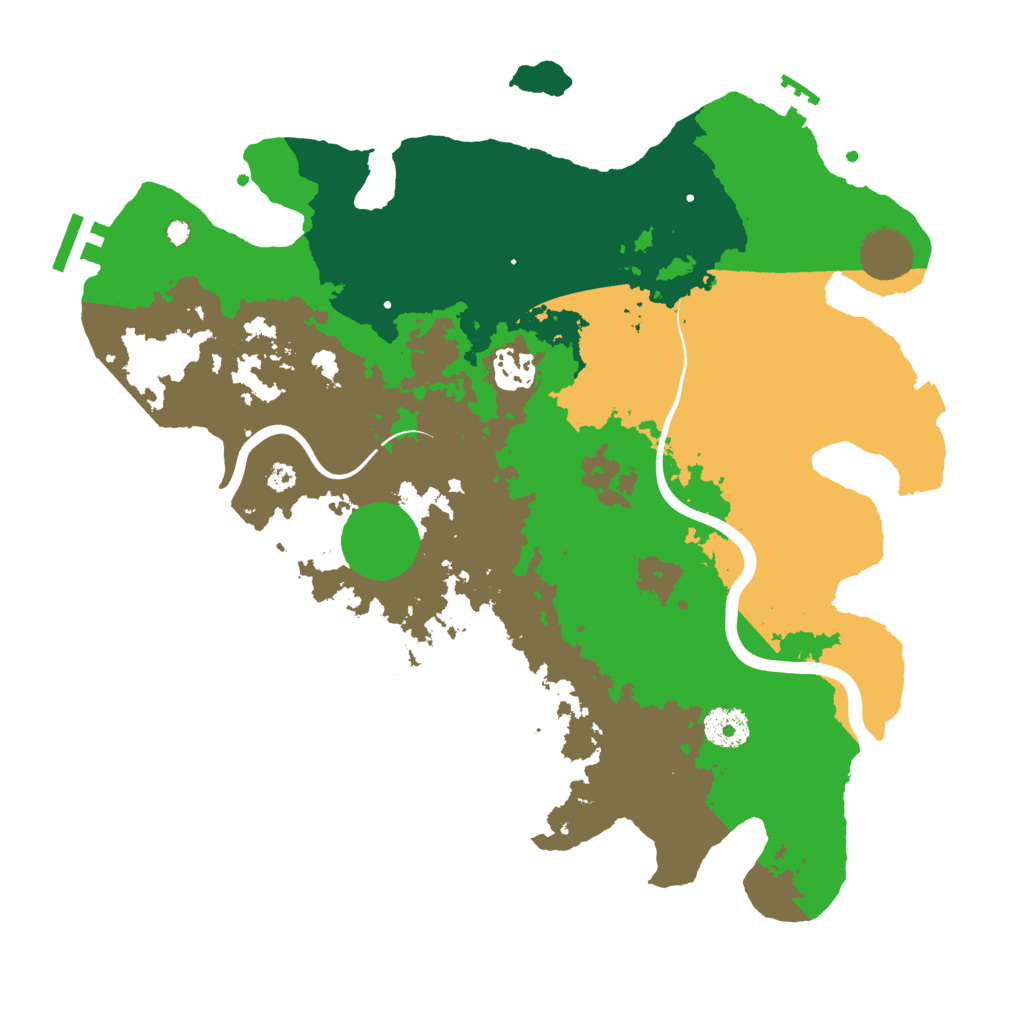 Biome Rust Map: Procedural Map, Size: 3500, Seed: 370648129