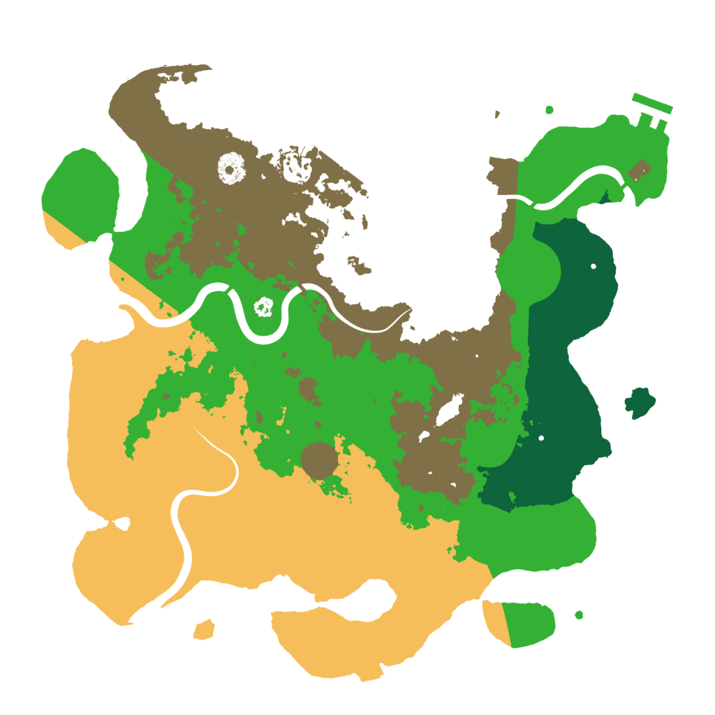Biome Rust Map: Procedural Map, Size: 3500, Seed: 258344