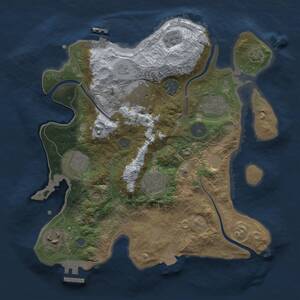 Thumbnail Rust Map: Procedural Map, Size: 3000, Seed: 1724043754, 14 Monuments