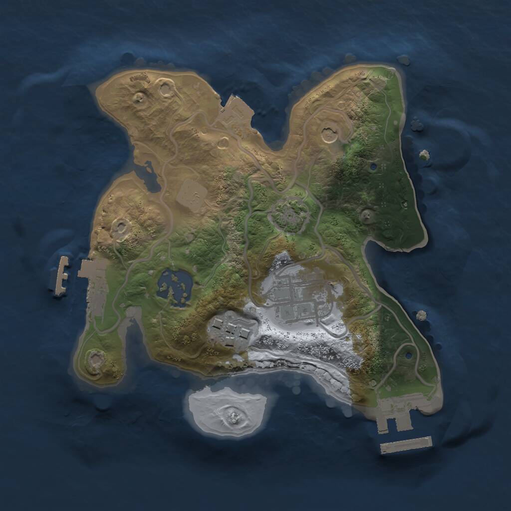 Rust Map: Procedural Map, Size: 2000, Seed: 65464563, 10 Monuments