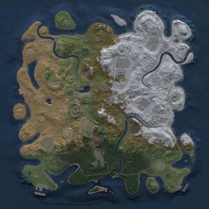 Thumbnail Rust Map: Procedural Map, Size: 4000, Seed: 1157455114, 17 Monuments