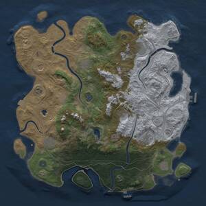 Thumbnail Rust Map: Procedural Map, Size: 4250, Seed: 718454, 19 Monuments