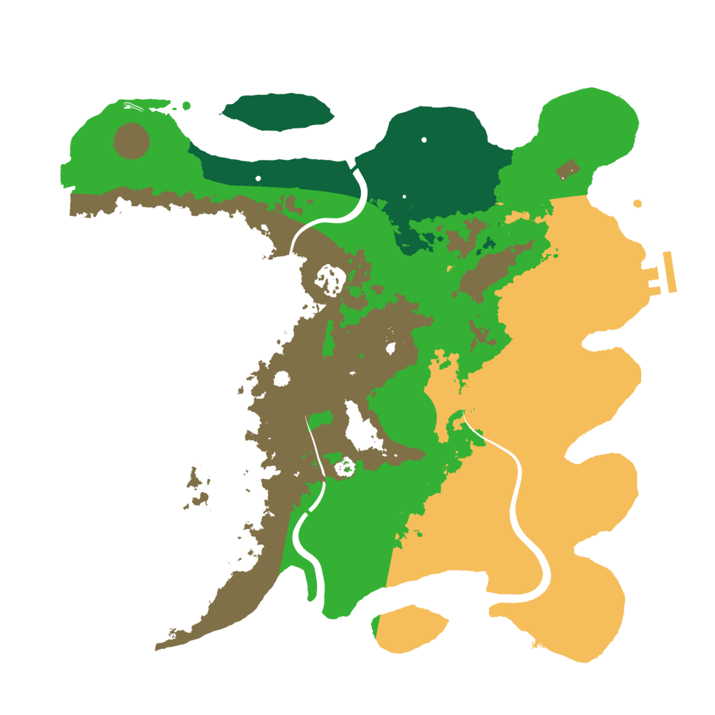 Biome Rust Map: Procedural Map, Size: 3500, Seed: 190472444