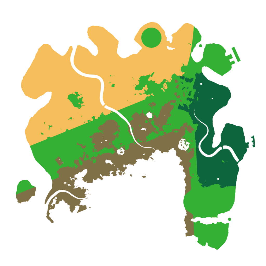 Biome Rust Map: Procedural Map, Size: 3500, Seed: 597697065