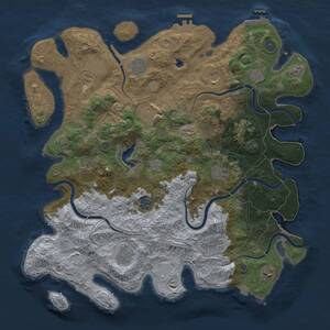 Thumbnail Rust Map: Procedural Map, Size: 4400, Seed: 7895446, 19 Monuments