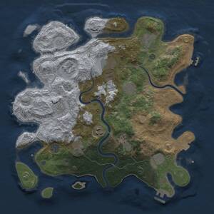 Thumbnail Rust Map: Procedural Map, Size: 3750, Seed: 445179455, 18 Monuments