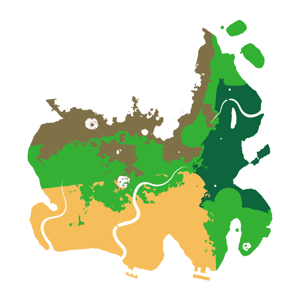 Biome Rust Map: Procedural Map, Size: 3500, Seed: 2080755499