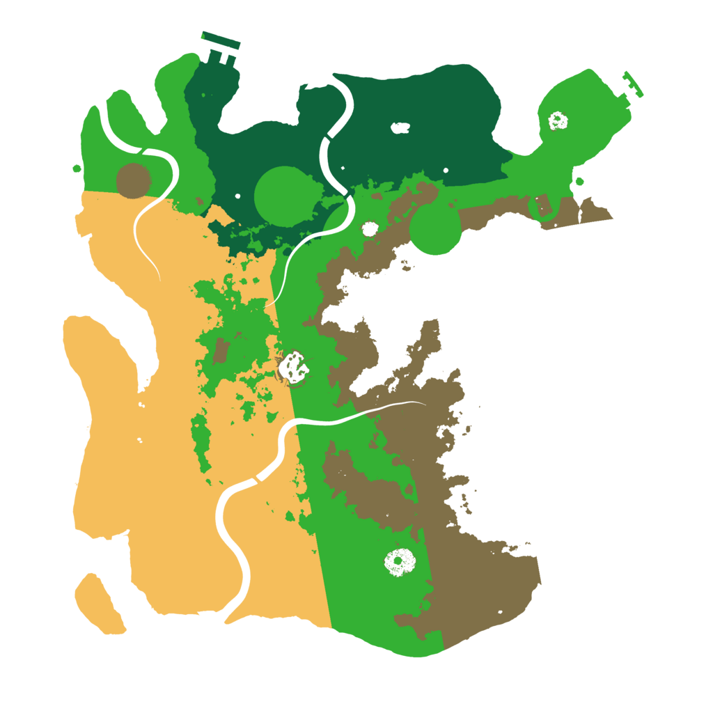Biome Rust Map: Procedural Map, Size: 3650, Seed: 217110