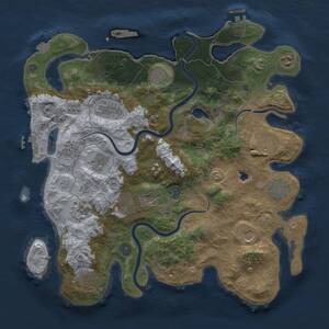 Thumbnail Rust Map: Procedural Map, Size: 4000, Seed: 1231995913, 17 Monuments