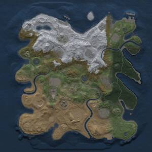 Thumbnail Rust Map: Procedural Map, Size: 3500, Seed: 295700, 19 Monuments