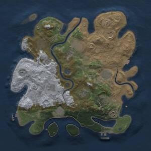 Thumbnail Rust Map: Procedural Map, Size: 3650, Seed: 1988292877, 18 Monuments