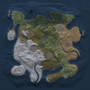Thumbnail Rust Map: Procedural Map, Size: 3000, Seed: 1820814992, 14 Monuments