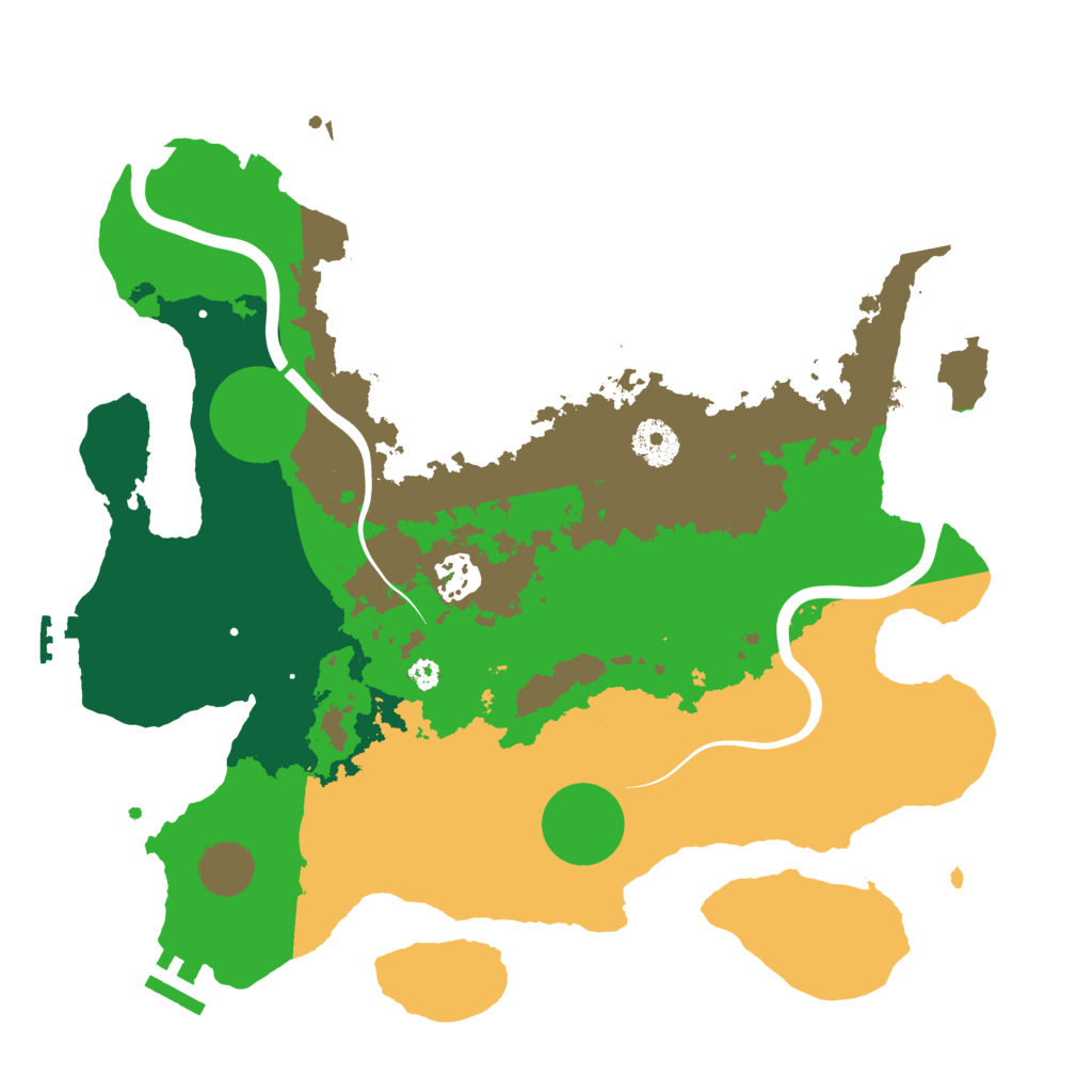 Biome Rust Map: Procedural Map, Size: 3500, Seed: 5551235