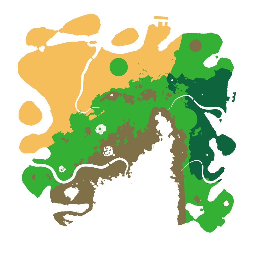 Biome Rust Map: Procedural Map, Size: 3700, Seed: 2042267394