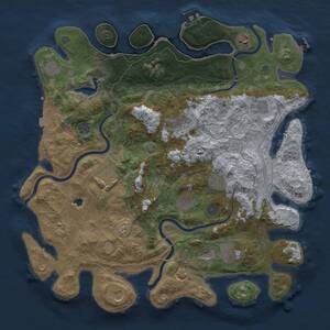 Thumbnail Rust Map: Procedural Map, Size: 4250, Seed: 1913438272, 17 Monuments