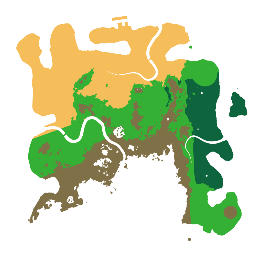 Biome Rust Map: Procedural Map, Size: 3500, Seed: 1742573776
