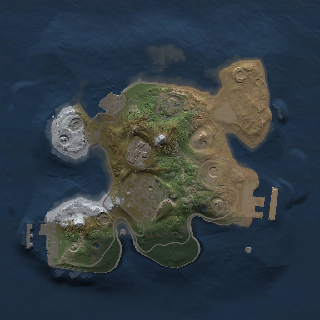 Rust Map: Procedural Map, Size: 2000, Seed: 1792068957, 7 Monuments