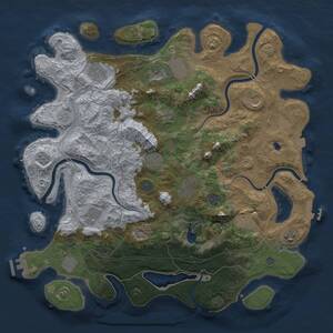 Thumbnail Rust Map: Procedural Map, Size: 4250, Seed: 1766321803, 17 Monuments