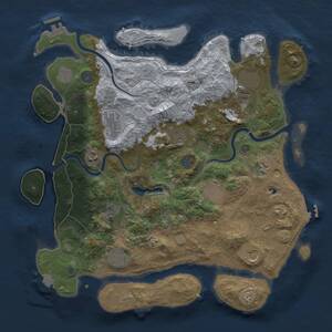 Thumbnail Rust Map: Procedural Map, Size: 4000, Seed: 1380347505, 19 Monuments