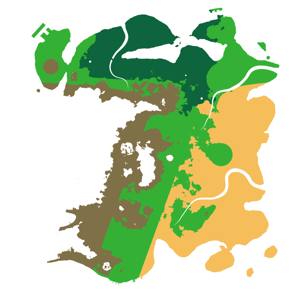 Biome Rust Map: Procedural Map, Size: 3500, Seed: 84398217