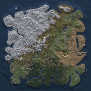 Thumbnail Rust Map: Procedural Map, Size: 5000, Seed: 6131658, 18 Monuments