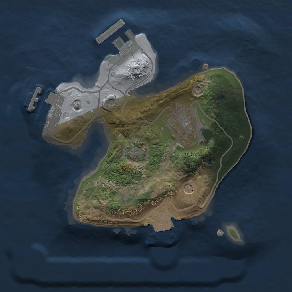 Rust Map: Procedural Map, Size: 1750, Seed: 1393129750, 6 Monuments