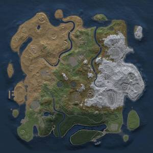 Thumbnail Rust Map: Procedural Map, Size: 4000, Seed: 2469962, 17 Monuments