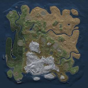 Thumbnail Rust Map: Procedural Map, Size: 4250, Seed: 350804271, 19 Monuments