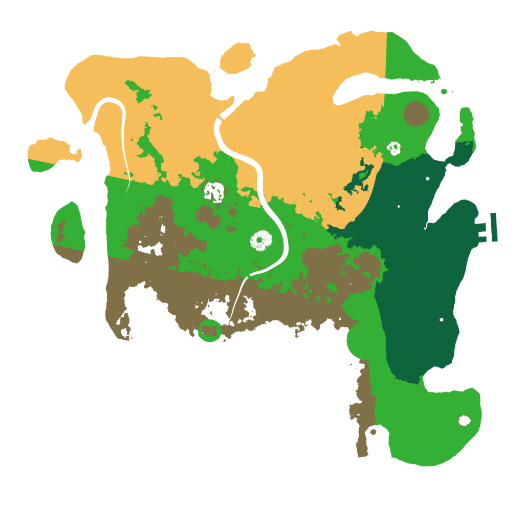 Biome Rust Map: Procedural Map, Size: 3700, Seed: 1211806367