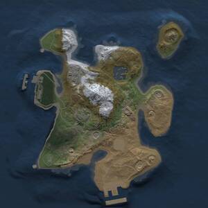 Thumbnail Rust Map: Procedural Map, Size: 2000, Seed: 755348687, 7 Monuments