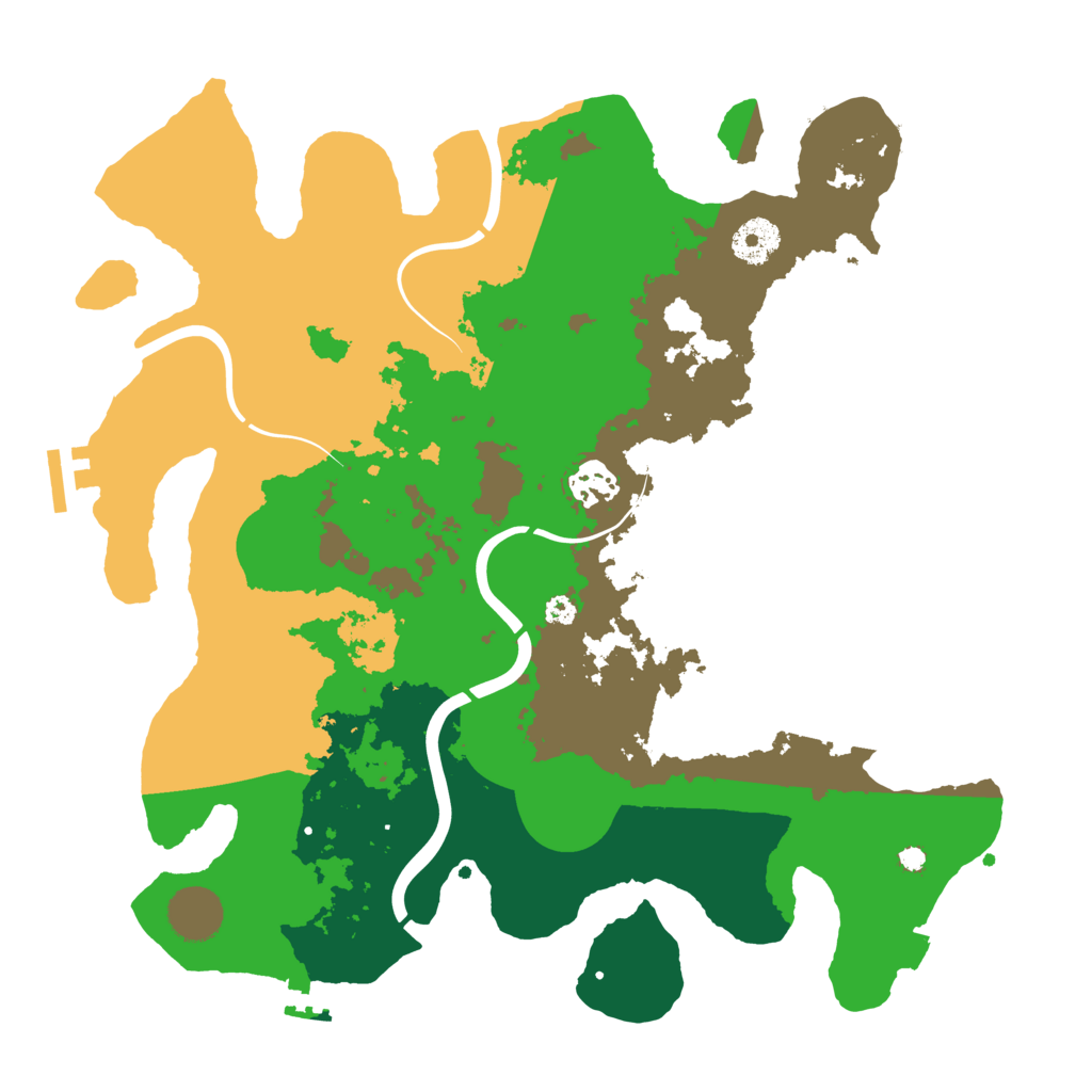 Biome Rust Map: Procedural Map, Size: 3500, Seed: 1261505173