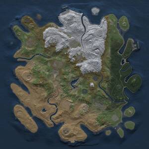 Thumbnail Rust Map: Procedural Map, Size: 4250, Seed: 145956, 19 Monuments