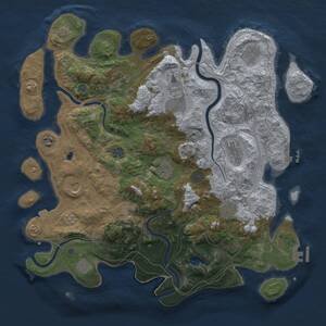 Thumbnail Rust Map: Procedural Map, Size: 4250, Seed: 39733812, 19 Monuments