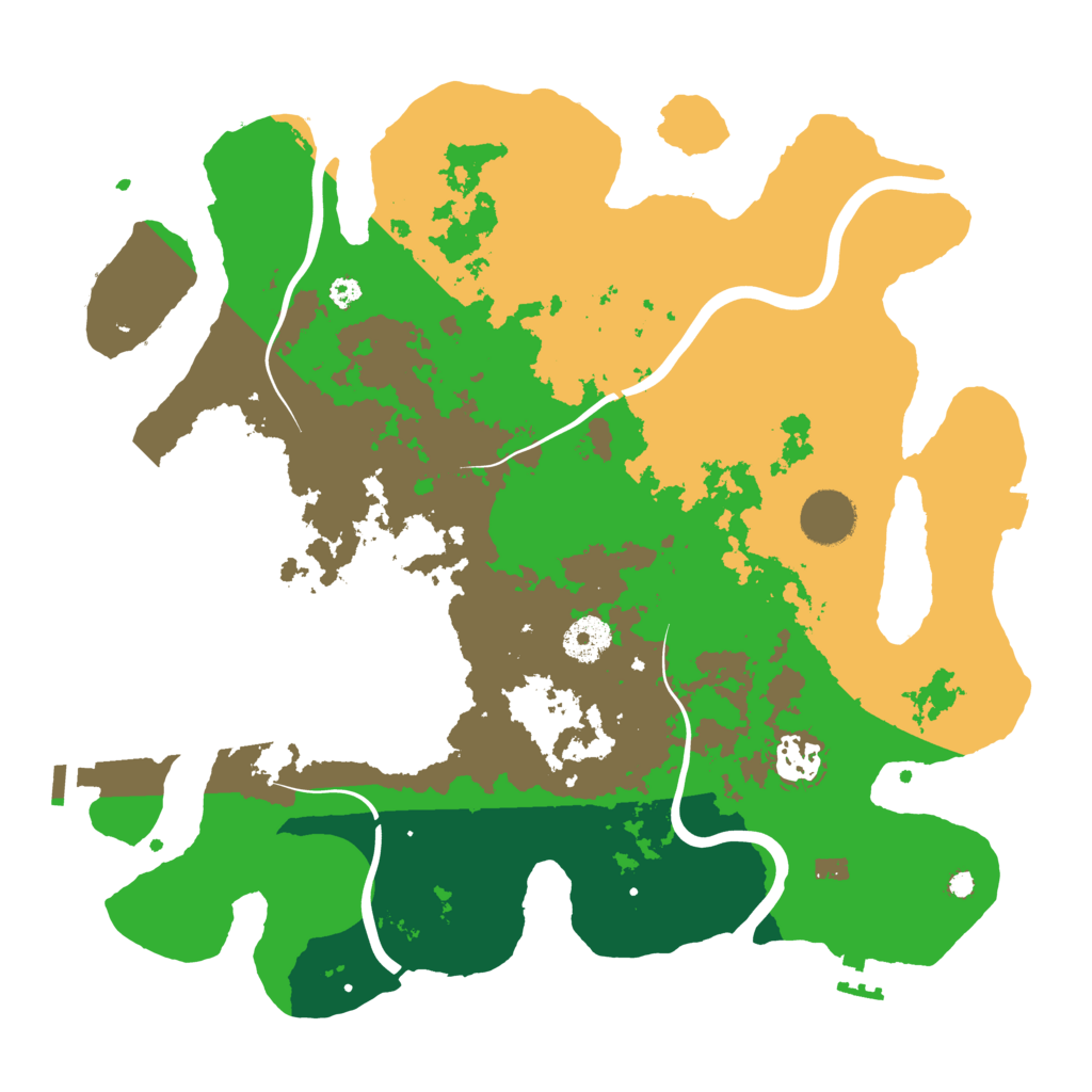 Biome Rust Map: Procedural Map, Size: 3500, Seed: 48213