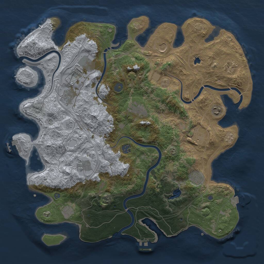 Rust Map: Procedural Map, Size: 4250, Seed: 248679, 19 Monuments